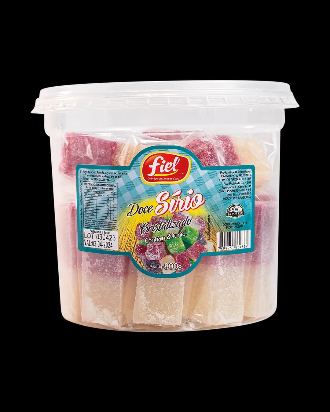 Doce Sírio Cristalizado 900g — Fiel — Fiel Alimentos