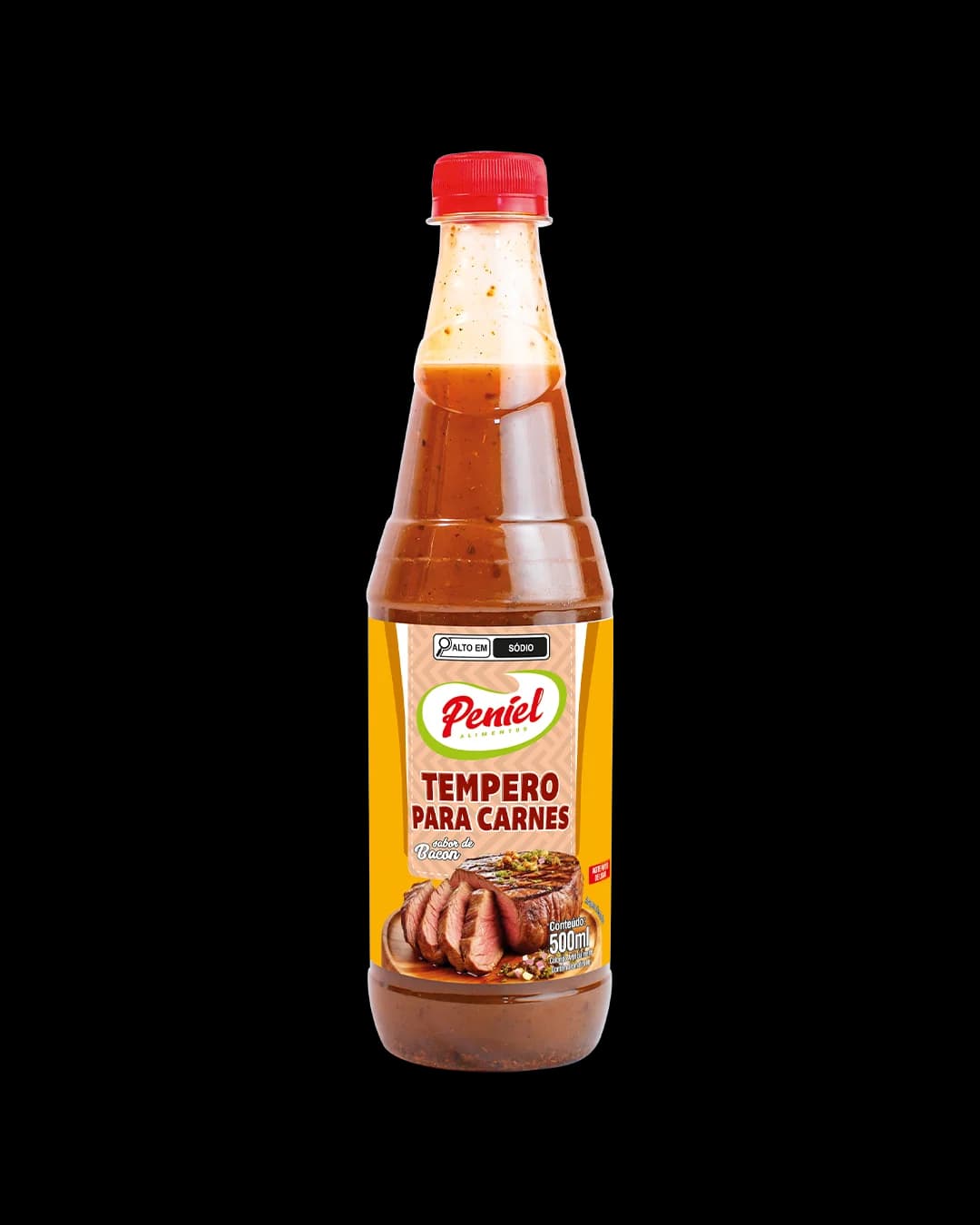 Tempero para Carnes sabor Bacon 500ml — Peniel — Fiel Alimentos — foto 1