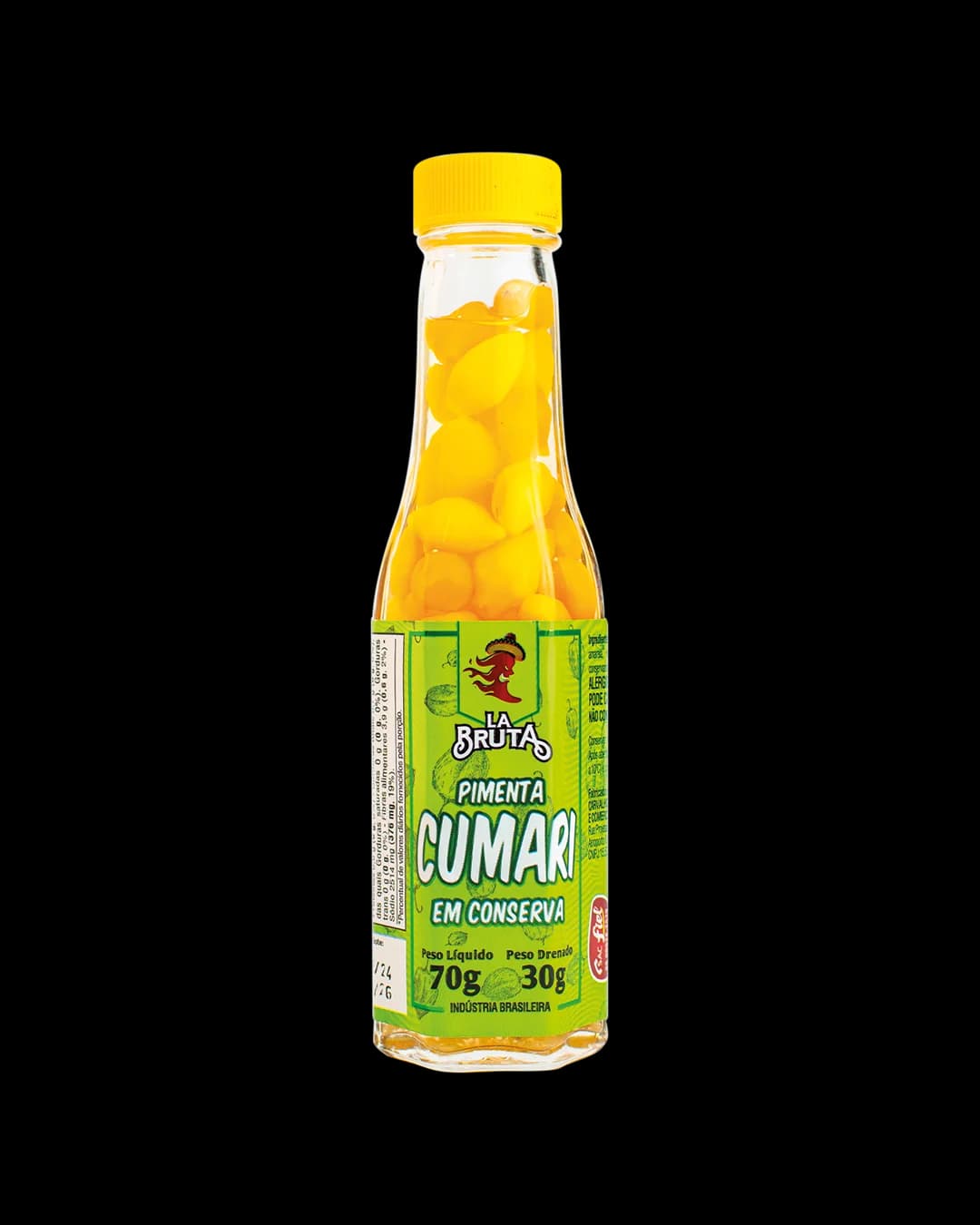 Pimenta Cumari em Conserva 70g30g — La Bruta — Fiel Alimentos — foto 1