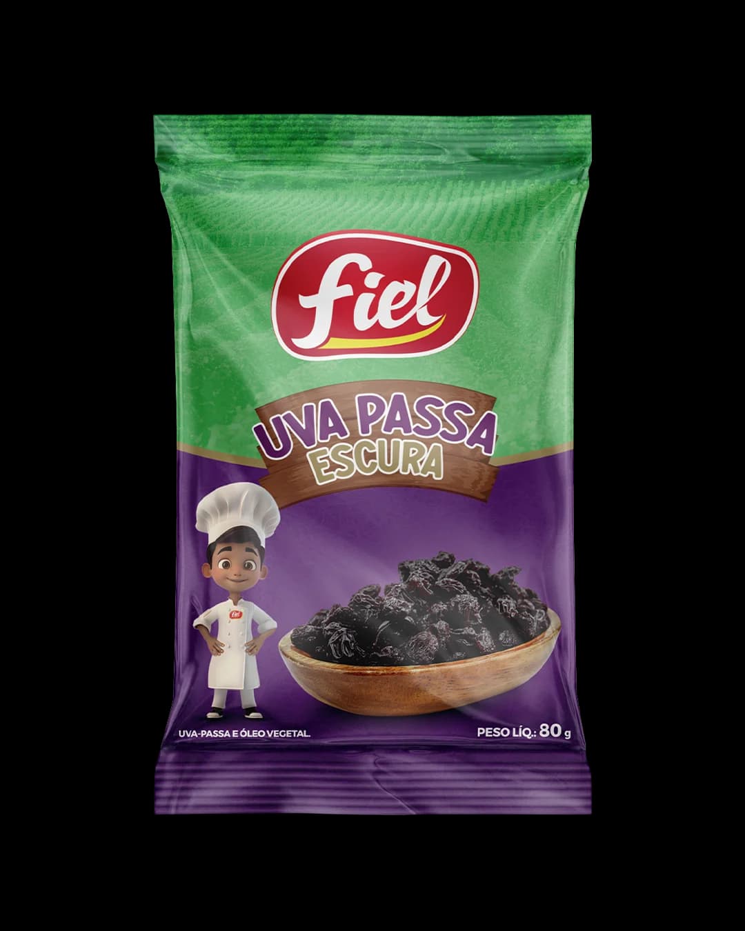 Uva Passas Escura 80g — Fiel — Fiel Alimentos — foto 1