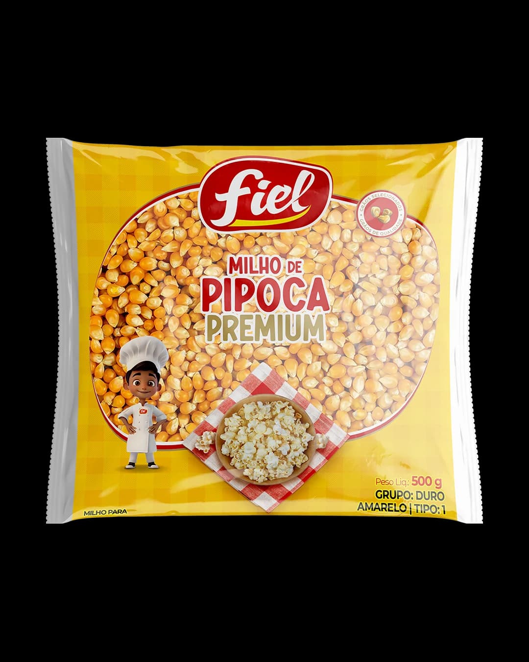 Milho de Pipoca Premium 500g — Fiel — Fiel Alimentos — foto 1