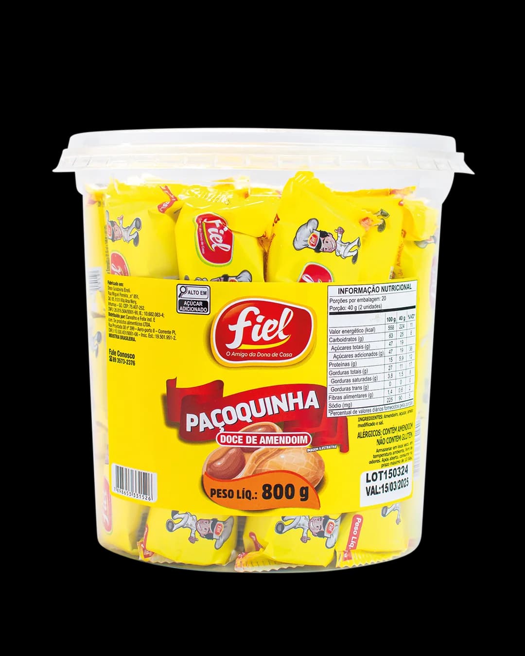 Pacoquinha 800g — Fiel — Fiel Alimentos — foto 1