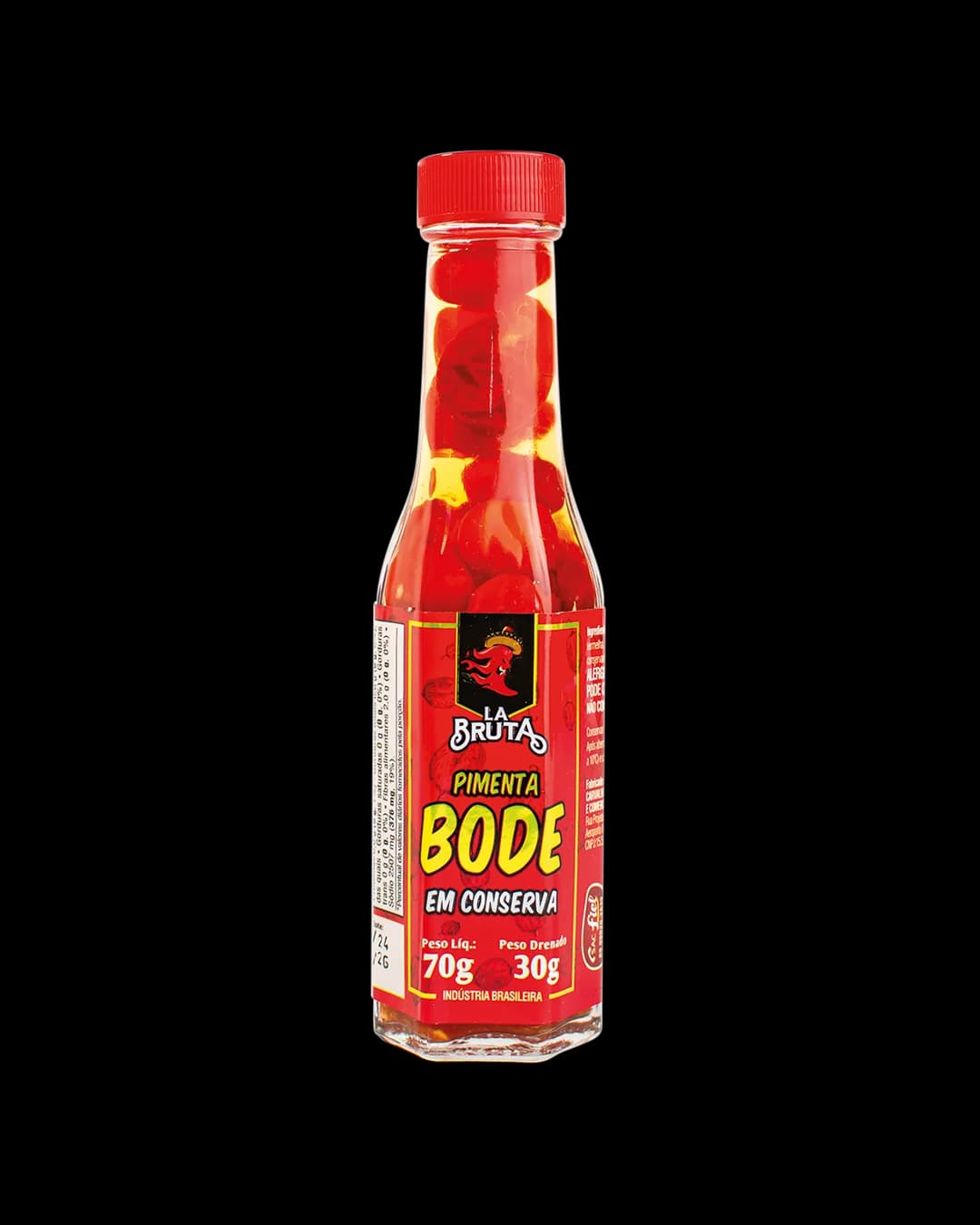 Pimenta Bode em Conserva 70g30g — La Bruta — Fiel Alimentos — foto 1