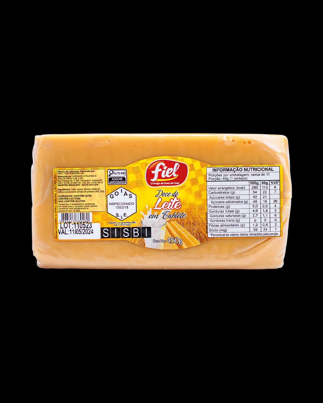 Doce de Leite em Tablete 450g — Fiel — Fiel Alimentos — foto 1