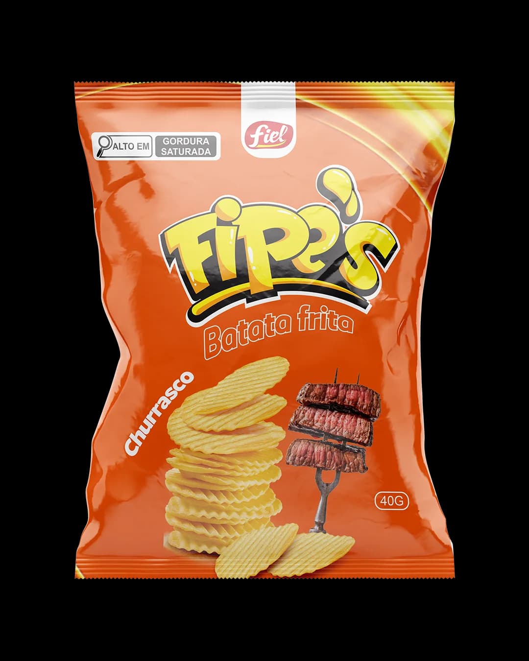 Fips Batata Frita Churrasco 40g — FIP´S — Fiel Alimentos
