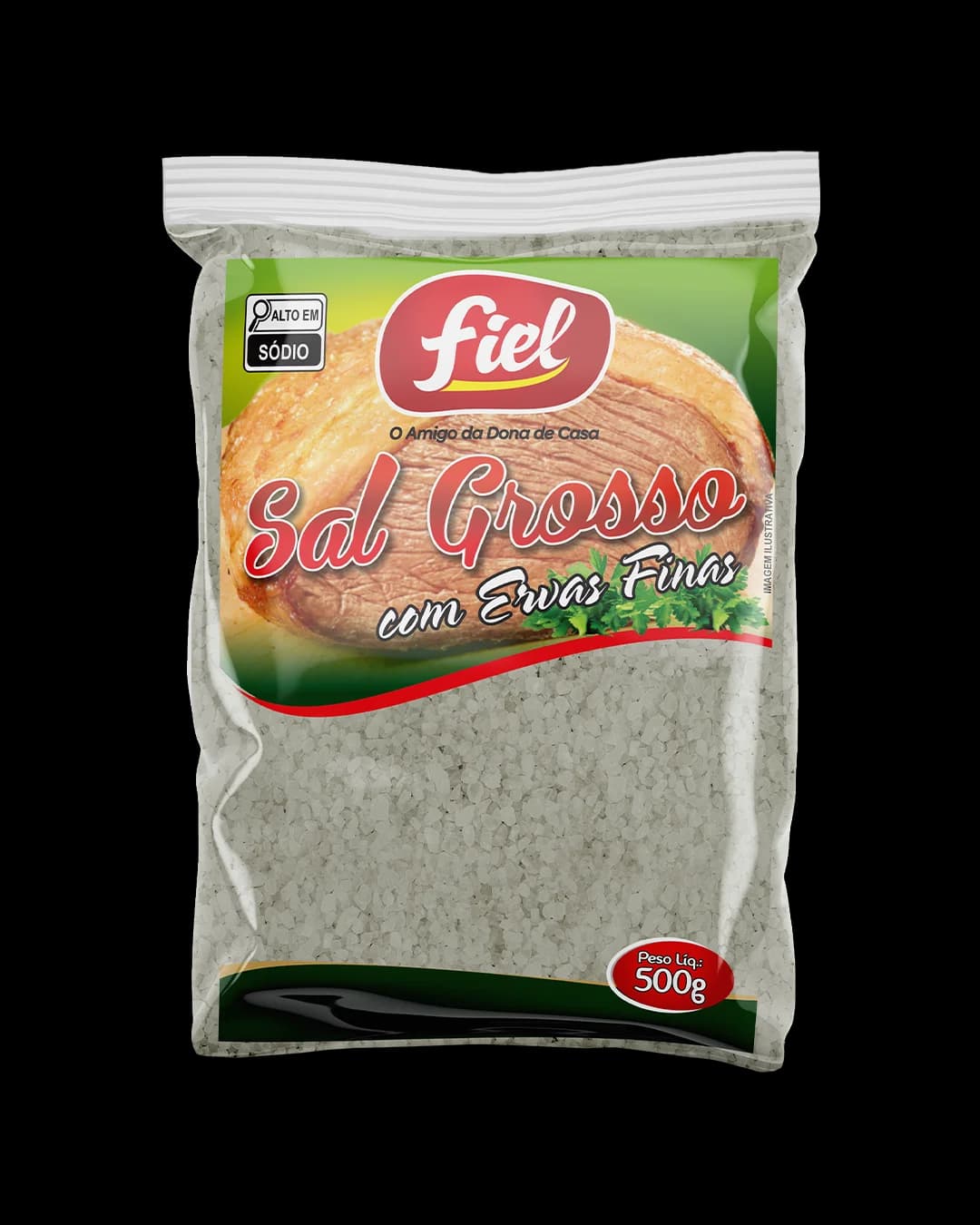Sal Grosso com Ervas Finas 500g — Fiel — Fiel Alimentos