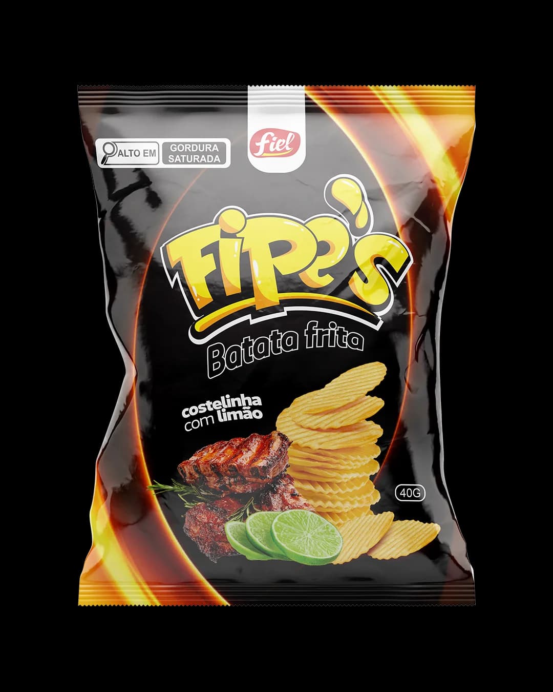 Fips Batata Frita Costelinha com Limao 40g — FIP´S — Fiel Alimentos