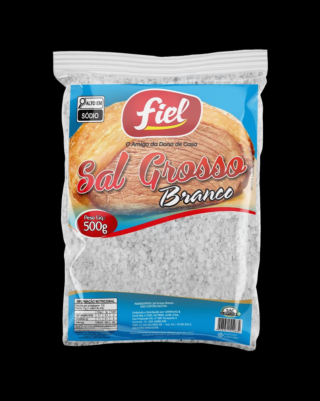 Sal Grosso Branco 500g — Fiel — Fiel Alimentos