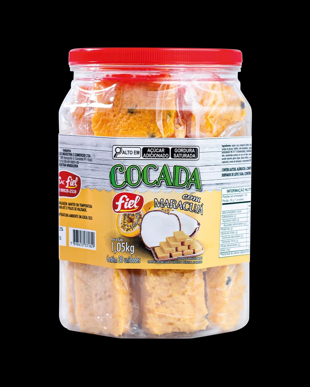 Cocada com Maracujá 1,05kg — Fiel — Fiel Alimentos